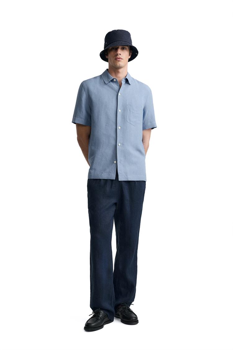 100% LINEN JOGGER WAIST TROUSERS